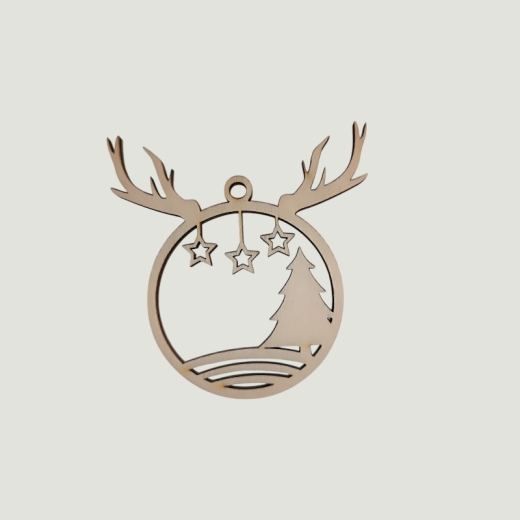 Geweih mit Tannenbaum